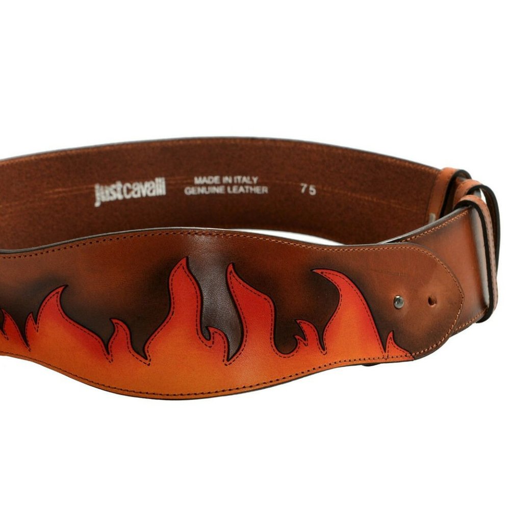 Just Cavalli Women's Brown 100% Leather Belt Sz US S IT 75